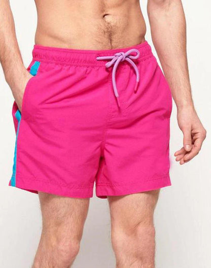 Pink Stripe Swim Shorts